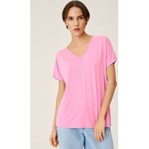 MSCH Copenhagen Mschfenya Modal V Neck Tee Tops & T-shirts Dames - Shirt - Paars - Maat L/XL