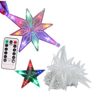 MOZY - Sterrengordijn - 5 Meter - met USB aansluiting - 8 Verlichtingsstanden - Multicolor - Kerst Decoratie - Kerststerren - Lichtgordijn - Kerst - Kerstmis - Verlichting - Raamdecoratie - Raamverlichting - Voor Binnen - Lichtsnoer