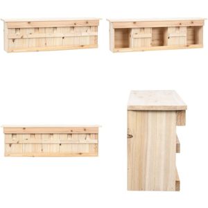 vidaXL Mussenhuis met 5 kamers 68x15x21 cm vurenhout - Mussenhuis - Mussenhuizen - Vogelhuis - Vogelhuizen