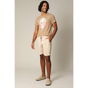 DEELUXE Katoenen shorts met bermudalengte, elastische taille en geometrisch patroon S
