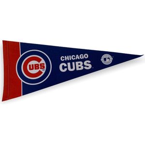 USArticlesEU - Chicago Cubs - MLB - Vaantje - Baseball - Honkbal -  Sportvaantje - Pennant - Wimpel - Vlag - Blauw/Wit/Rood - 31 x 72 cm