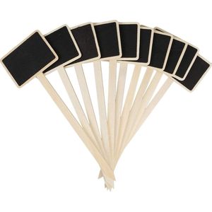 Houten Plantenlabels Zwart - 20 Stuks