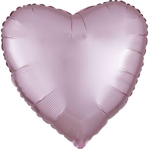 Folie ballon hart pastel roze | niet gevuld