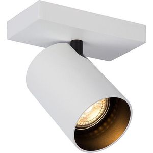 Atmooz - Plafondspots Plafondlamp Nuo 1 - Opbouwspot - 1 lichtbron - Wit - Slaapkamer / Woonkamer - Industrieel - Hoogte 12cm - Metaal