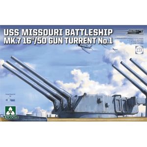 1:72 Takom 5015 USS Missouri Battle Ship MK.7 16/50 Gun Turret Plastic Modelbouwpakket