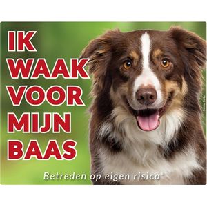 Border Collie Waakbord - Ik waak voor mijn Baas