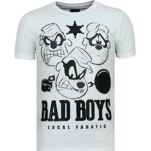 Bad Angel - Coole T shirt Heren - 6318W - Wit