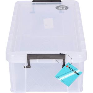 Durzaam Opbergbox 5.8 Liter | Stevig & Sterk Polypropyleen | 35cm x 20cm x 12,5cm | Transparante Opbergdoos voor Diverse Spullen