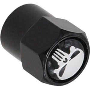 AutoWiel Band Ventieldopjes-Auto Motor accessoires-Auto Wiel Banden Accessoires-Punisher Schedel Wieldop Decoratie-4 stuks Zwart/wit