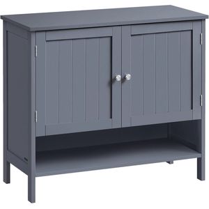 SureDeal® - Schoenenkast - 9-12 Paar - 35x80x70 cm - MDF - Blauw - Modern Country Stijl - Verstelbare Planken