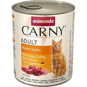 Animonda Carny Adult  6 x 800 g Rund en kip -kattenvoer-natvoer-