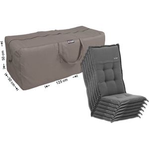 Raffles Covers Tuinkussenhoes / Kussentas - 125 x 50 H: 50 cm - RSB1255050 - Waterdicht | Solution Dyed | UV-bestendig | Elastisch trekkoord | Airvents - Opberghoes tuinkussens