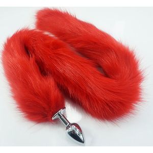 Buttplug - Vossenstaart buttplug - Foxtail buttplug - Rood - Erotisch - XL - 75CM - Anaal - Tail buttplug