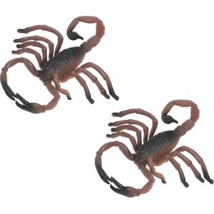 Set van 3x stuks plastic dieren schorpioenen 8 cm - Fopartikelen - Namaak insecten/dieren - Halloween en Horror thema