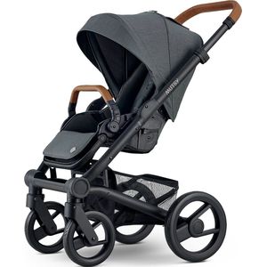 Mutsy Nio-kinderwagen | Noord Grijs | Zwart kader