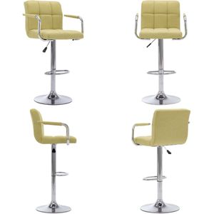vidaXL Barstoel stof groen - Barstoel - Barstoelen - Barkruk - Barkrukken