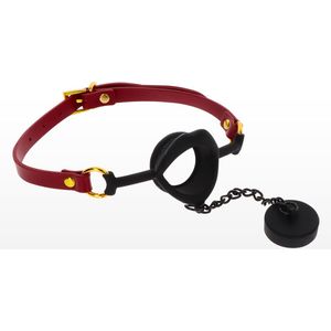 Kinky Gag met Stop - Mondknevel - Open Gag - Ballgag - Gagball - Ball Gag - BDSM Toys - Bondage Speeltje - Seksspeeltje voor hem en haar - Sex Toy