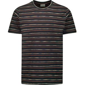 NO-EXCESS T-shirt T Shirt Met Ronde Hals En Veelkleurige Strepen 23350331 078 Night Mannen Maat - XXL