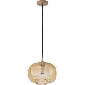 PTMD Juliet Hanglamp - 26 x 26 x 21 cm - Glas - Goud