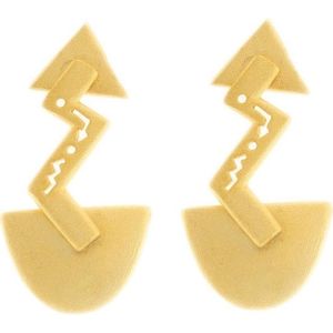 Behave Dames oorstekers goud-kleur 3cm