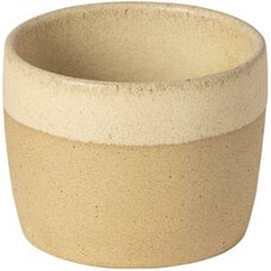 Kitchen trend - Arenito - koffie kop - zandgeel - set van 6 - 8.7 cm rond