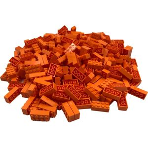 100 Bouwstenen 2x4 | Oranje | Compatibel met Lego Classic | Keuze uit vele kleuren | SmallBricks