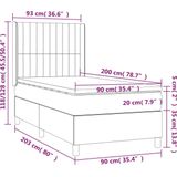 vidaXL-Boxspring-met-matras-fluweel-donkergrijs-90x200-cm