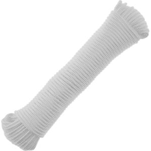 PrimeMatik - Nylon gevlochten touw 10 m x 3 mm wit