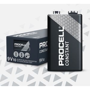 DURACELL - PROCELL ALKALINE BLOKBATTERIJ - 9 V/6LR61 - 10 St.