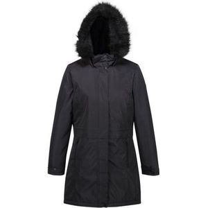 Lexis waterdichte, geïsoleerde Parka jas met capuchon met rand van imitatiebont van Regatta voor dames, Outdoorjas, zwart