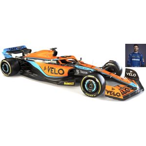 Bburago McLaren F1 MCL36 #3 Daniel Ricciardo Formule 1 seizoen 2022 modelauto schaalmodel 1:43