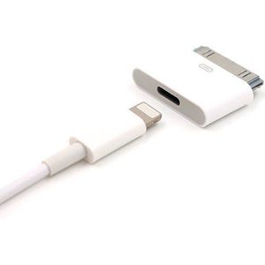 Adapter voor apple lightning naar 30 pin opladen en data  overdracht iphone 4/4s ipad  ipod nano touch