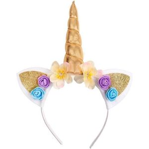 eenhoorn haarband | Diadeem | Eenhoorn Tiara | Unicorn Haarband | Haar Accessoire | Hoofdband met Oortjes | Verjaardagsfeestje | Verkleden