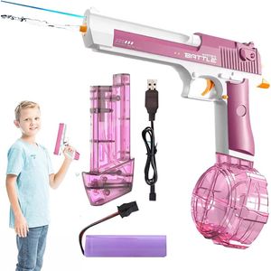 PRIME TOYS® – Elektrisch Waterpistool Roze – 10 Meter Bereik – Oplaadbaar via USB – Met LED Verlichting – Groot Waterreservoir – Automatisch Schieten – Watergun voor Kinderen – Waterspeelgoed voor Jongens & Meisjes – Watergevecht Pistool