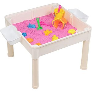 Watertafel - Zandtafel - Speeltafel voor Kinderen - Activiteiten Tafel voor Baby en Kinderen - Wit met Roze