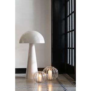 Mushroom - Tafellamp - paddenstoel - groot - metaal - wit - 1 lichtpunt