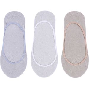 3x ballerinasokken in ingetogen kleuren