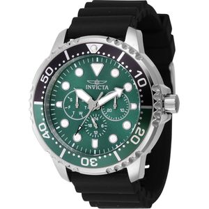 Invicta Pro Diver 47232 Heren Horloge - Waterdicht - Analoog - Quartz Uurwerk - Roestvrij Staal met groene Wijzerplaat - 48mm