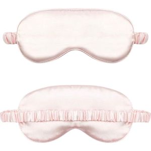 Slaapmasker Zijden Oogmasker Slaap Roze - 100% Verduisterend
