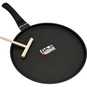 Crêpepan 28 cm gegoten aluminium ILAG-coating inductie - incl. deegverdeler