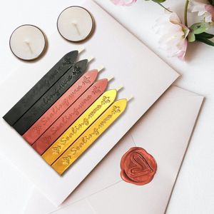 9-delige set retro zegelwas, zegelwasstaven met lonten en waszegelstempel, waszegel voor vintage zegellak, stempel, brief, uitnodigingen, cadeau, pakket (goud/bruin)