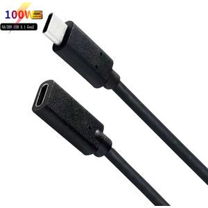 NÖRDIC USBC-N1167 USB-C naar USB-C verlengkabel - USB3.2 Gen2 - PD100W - 10Gbps - 1.5m - Zwart