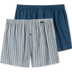 SCHIESSER Boxershorts Multipacks boxer (2-pack) - heren boxershorts geweven uni geruit multicolor - Maat: 3XL