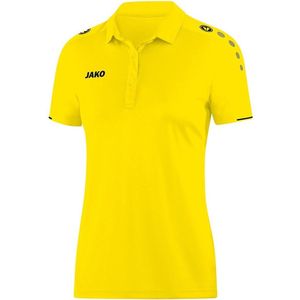 Jako Polo Classico Dames Citroen-Zwart Maat 48