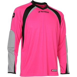 Patrick Calpe110 Keepershirt Lange Mouw Kinderen - Fuchsia / Grijs / Zwart | Maat: 7/8