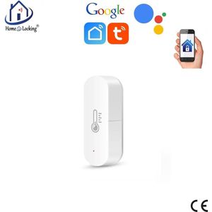 Home-locking wifi mini temperatuur en vochtigheidssensor en bediening via Smart Life APP werkt met Alexa en Google spraaksturing. T-2030