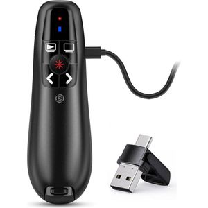 Equivera Presentatie Klikker - Presentatie Clicker - Presentatieklikker - Draadloze Presenter - Presentatie Pointer - Presentatie Afstandsbediening - Draadloze Klikker - Laser Pointer - PowerPoint afstandsbediening - Voor de beste presentatie ervarin