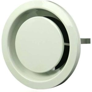 Ventilatie afvoer ventielen metaal 80 mm RAL 9010 met klemveren – DVSER 80