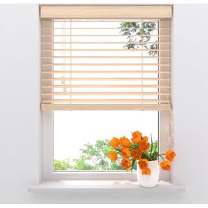 Radeco® Bamboe Houten Jaloezie - Easy Nerf - 50 mm - Licht Eiken - 75 x 240 cm - Maten van 60 t/m 210 cm breed