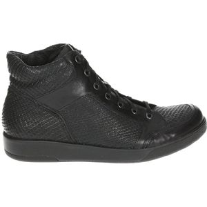 Durea 9626 E - Hoge sneakersVeterlaarzenDames veterschoenenDames sneakersHalf-hoge schoenen - Kleur: Zwart - Maat: 37.5